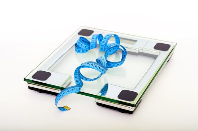 diet - take action scales and tape measure